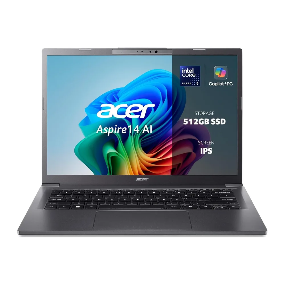 Acer Aspire 14 AI Copilot+ PC, Portátil 14", Core Ultra 5, 16GB RAM, 512GB SSD