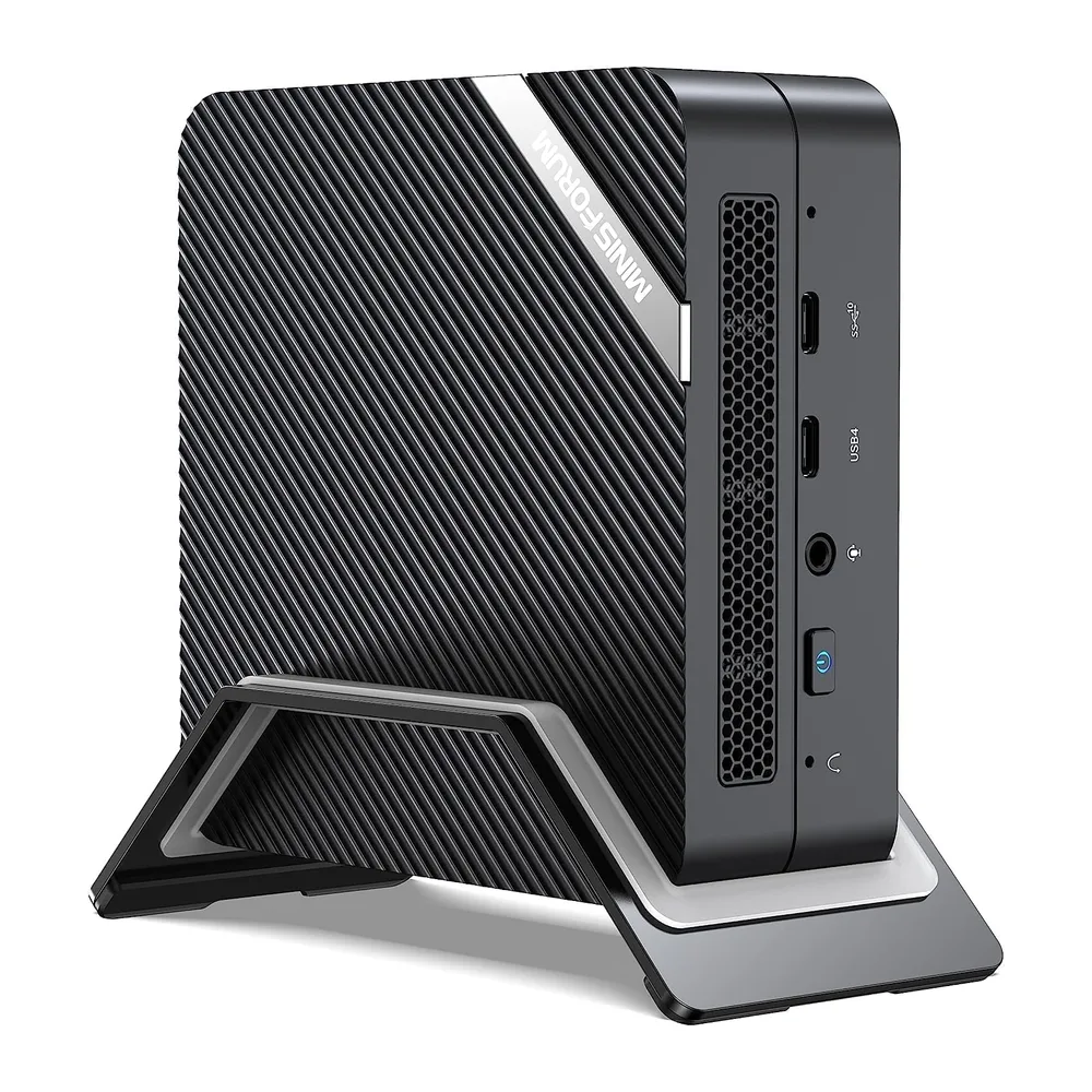 MINISFORUM AI X1-255 Mini PC, AMD Ryzen 7 255 (8C / 16T, hasta 4.9 GHz), HDMI/DP / USB4 (4K @ 120Hz), USBA X — 2