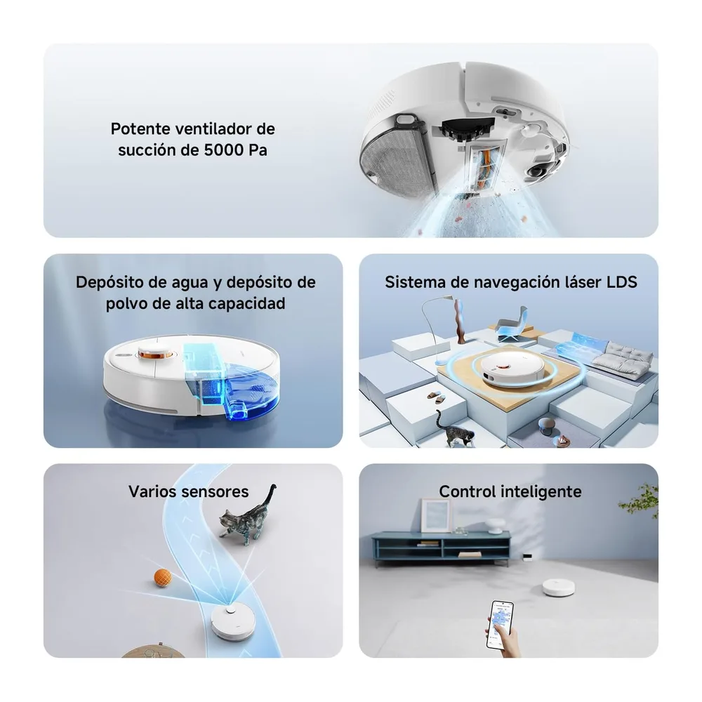 XIAOMI S40C Robot Aspirador con Fregado, 5000 Pa, Control App y Voz — 2