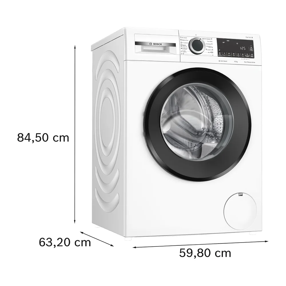 Bosch, Lavadora, Serie 6, 10kg, Iron Assist, blanco, WGG254Z5ES [Clase de eficiencia energética A] — 2