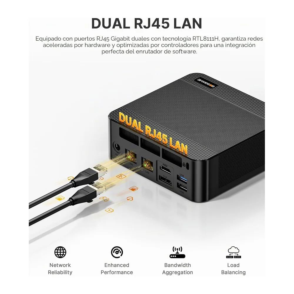 BOSGAME P6 Mini PC AMD Ryzen 9 6900HX, 24 GB LPDDR5 RAM Soldada, SSD NVMe 1 TB, Triple Pantalla 4K, Doble — 5
