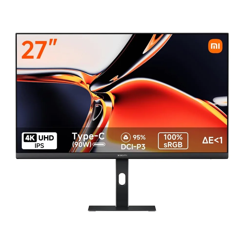 XIAOMI Monitor 4K UHD 27 Pulgadas, 3840 x 2160, IPS, 100% sRGB, P27UCB-RAGL [Clase de eficiencia energética F]