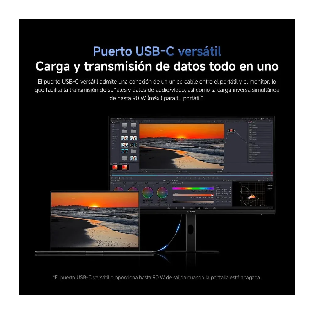 XIAOMI Monitor 4K UHD 27 Pulgadas, 3840 x 2160, IPS, 100% sRGB, P27UCB-RAGL [Clase de eficiencia energética F] — 4