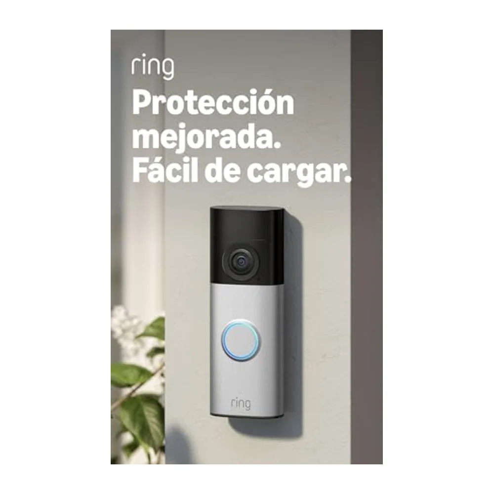 Ring Battery Video Doorbell 2K Plus, Videotimbre con batería (última gen.), Timbre con cámara, Retinal 2K,