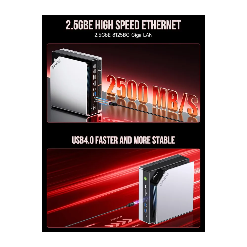 GMKtec EVO-X2 Mini PC AI AMD Ryzen AI MAX+ 395 (hasta 5,1GHz) Mini PC Gaming — 6