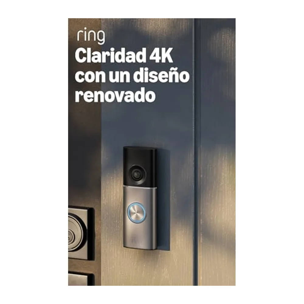 Ring Wired Video Doorbell 4K Pro, Videotimbre cableado (última generación), Instalación con cable, Retinal