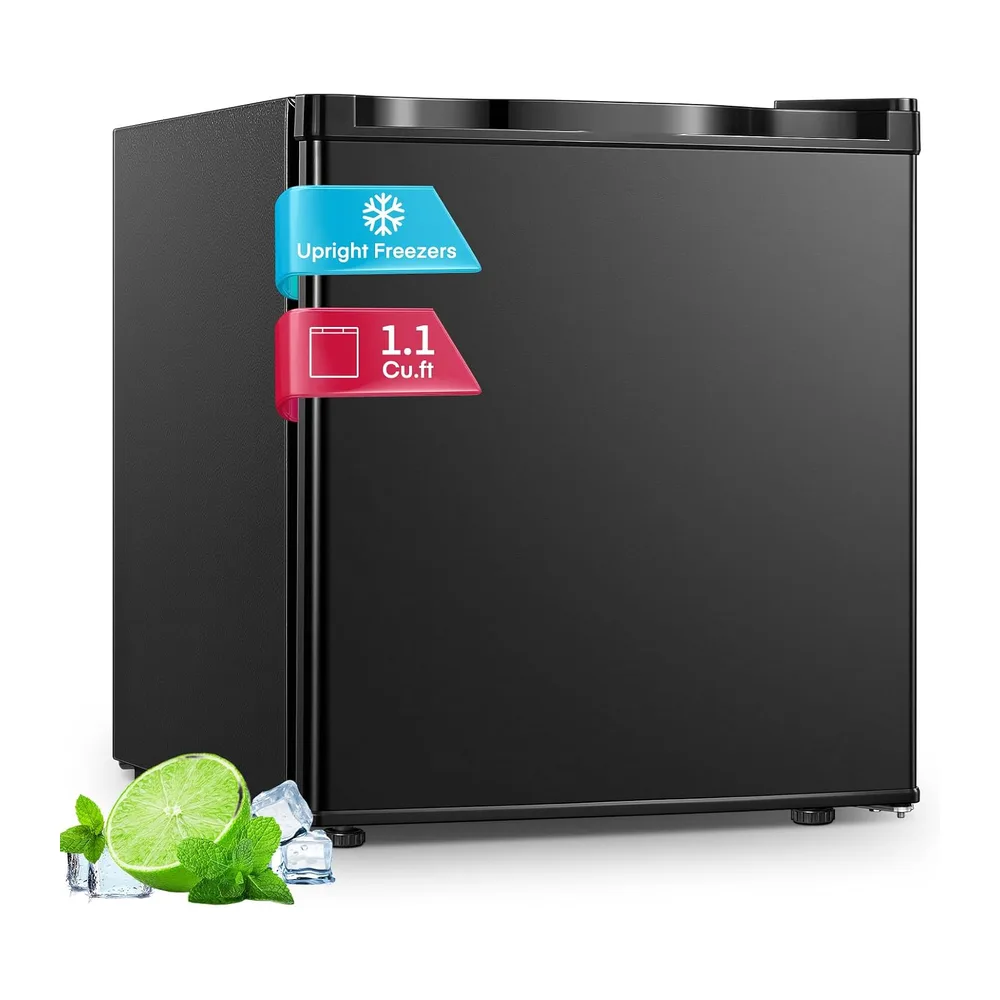 FOHERE Mini Congelador 32L Vertical para Oficina y Casa [Clase de eficiencia energética E]