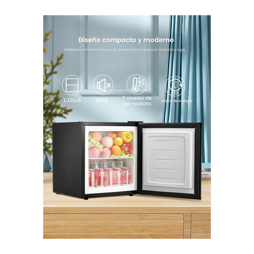 FOHERE Mini Congelador 32L Vertical para Oficina y Casa [Clase de eficiencia energética E] — 5