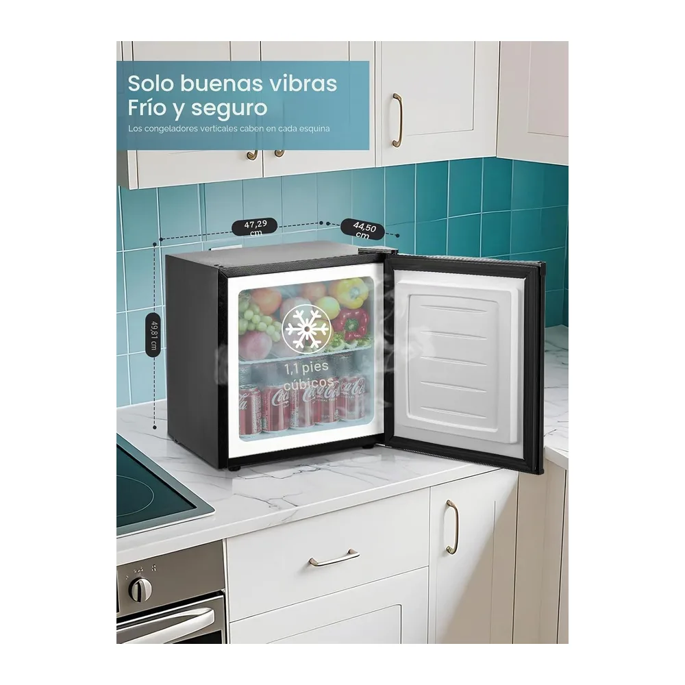 FOHERE Mini Congelador 32L Vertical para Oficina y Casa [Clase de eficiencia energética E] — 6