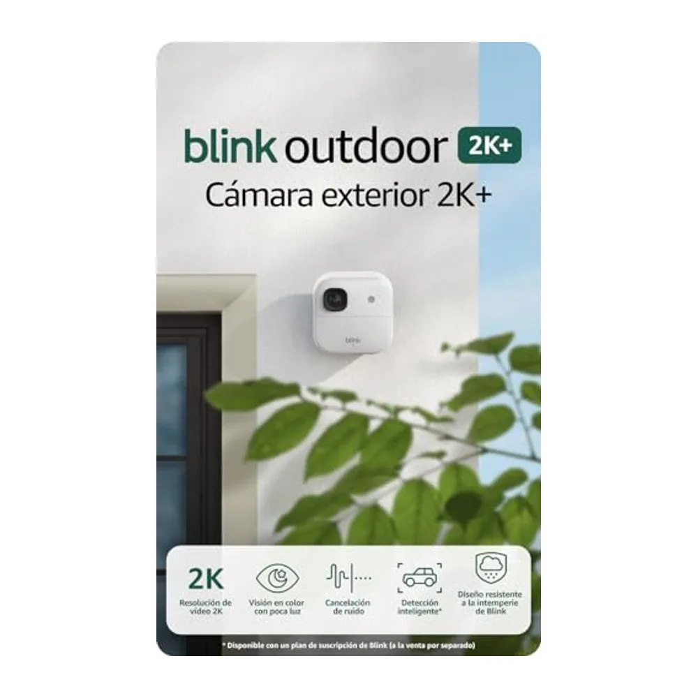 Cámara exterior 2K+ Blink (última generación) — cámara de seguridad inteligente inalámbrica