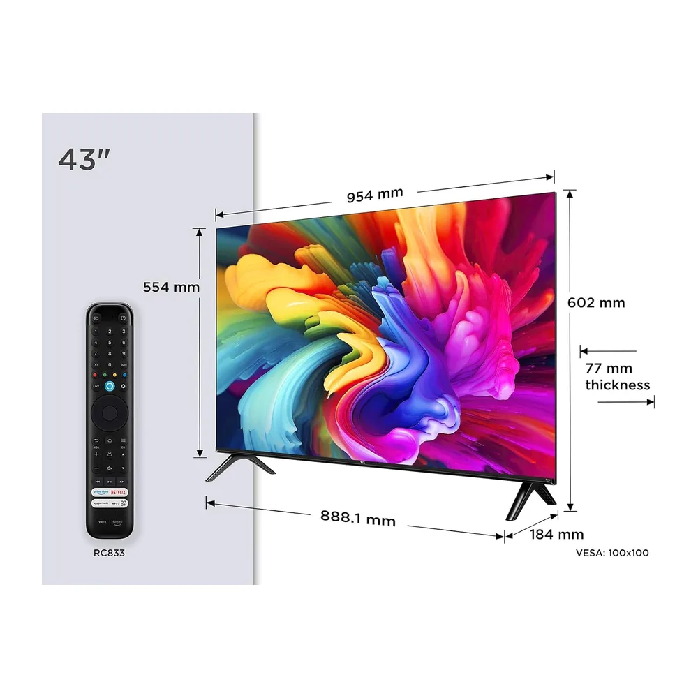 TCL 43SF560 Televisor 43 Pulgadas QLED Full HD — 2