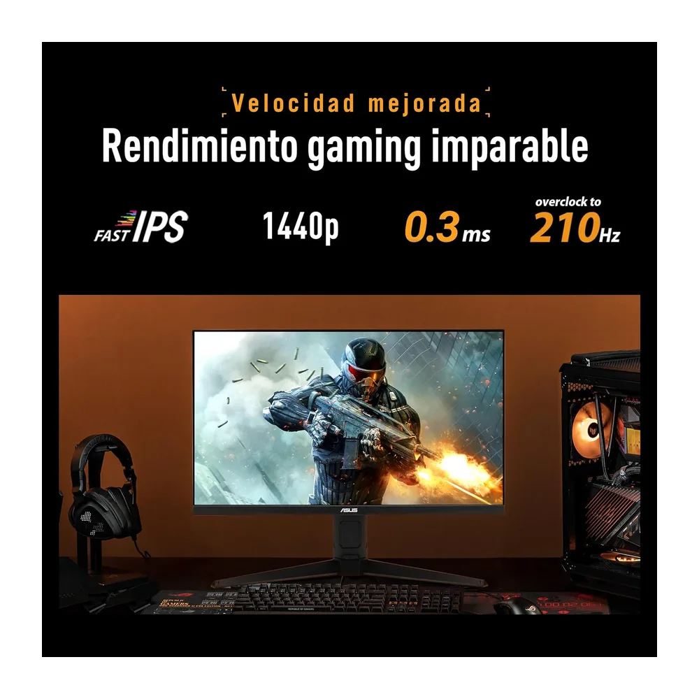 ASUS TUF Gaming VG27AQL5A - Monitor Fast IPS QHD 210Hz de 27" — 4