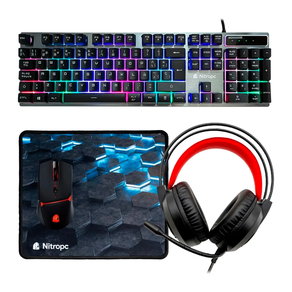 NitroPC - Pack Avanzado | PC Gaming Completo (AMD Ryzen 5 3400G 4/8, RX Vega 11, RAM 16GB, 480 GB SSD, — 6