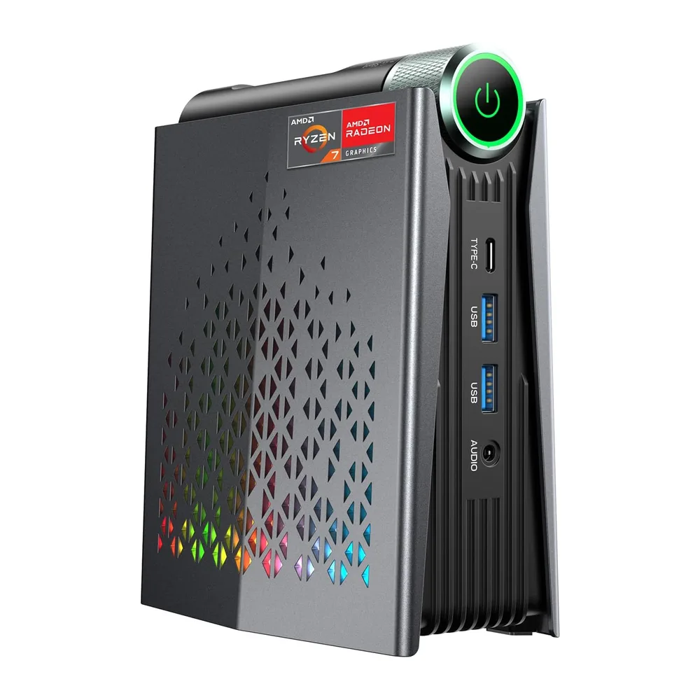 ACEMAGICIAN S3A Mini PC Gaming, AMD Ryzen 7 8745HS (hasta 4,9 GHz), 32 GB DDR5 1TB NVME SSD W11 Pro Mini