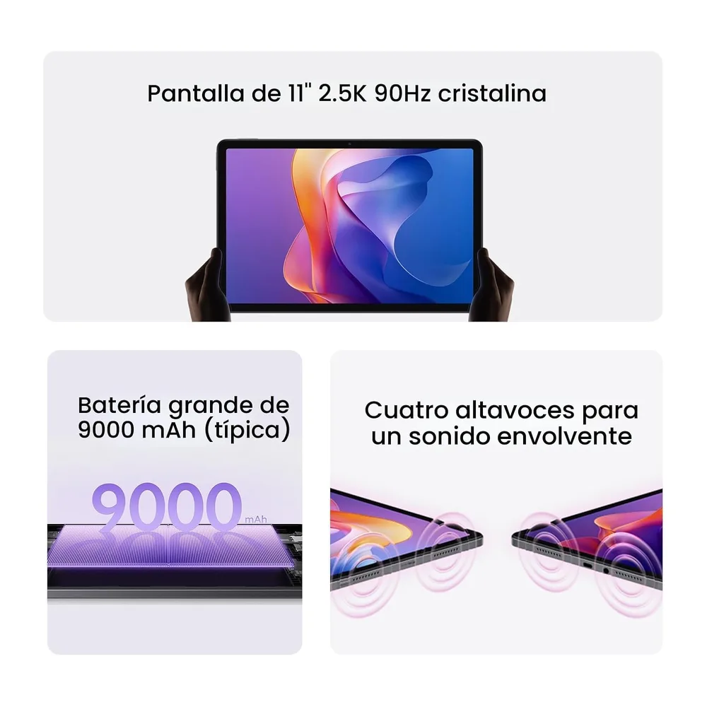 XIAOMI Redmi Pad 2 - Tablet de 11" 2.5K (MediaTek G100-Ultra, 4GB de RAM, 128GB de ROM, WiFi 5 + Bluetooth — 6