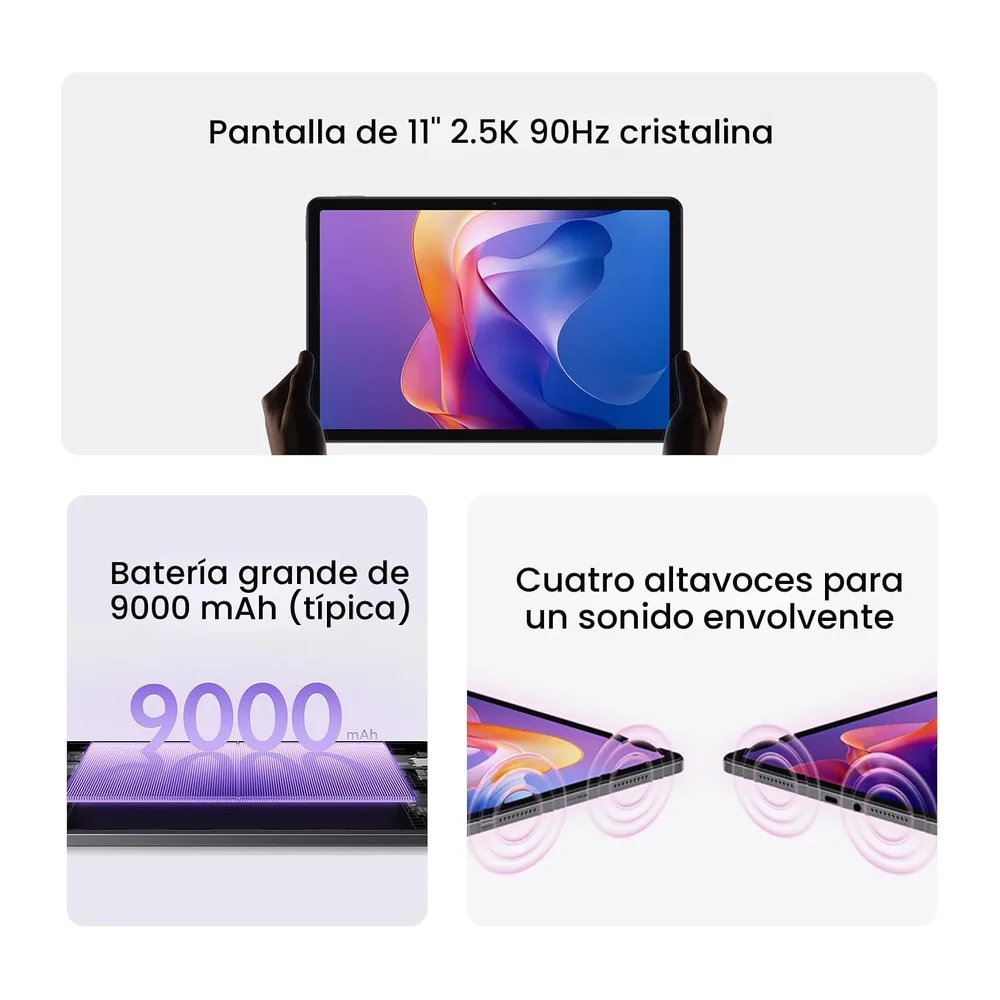 XIAOMI Redmi Pad 2 - Tablet de 11" 2.5K (MediaTek G100-Ultra, 4GB de RAM, 128GB de ROM, WiFi 5 + Bluetooth — 5