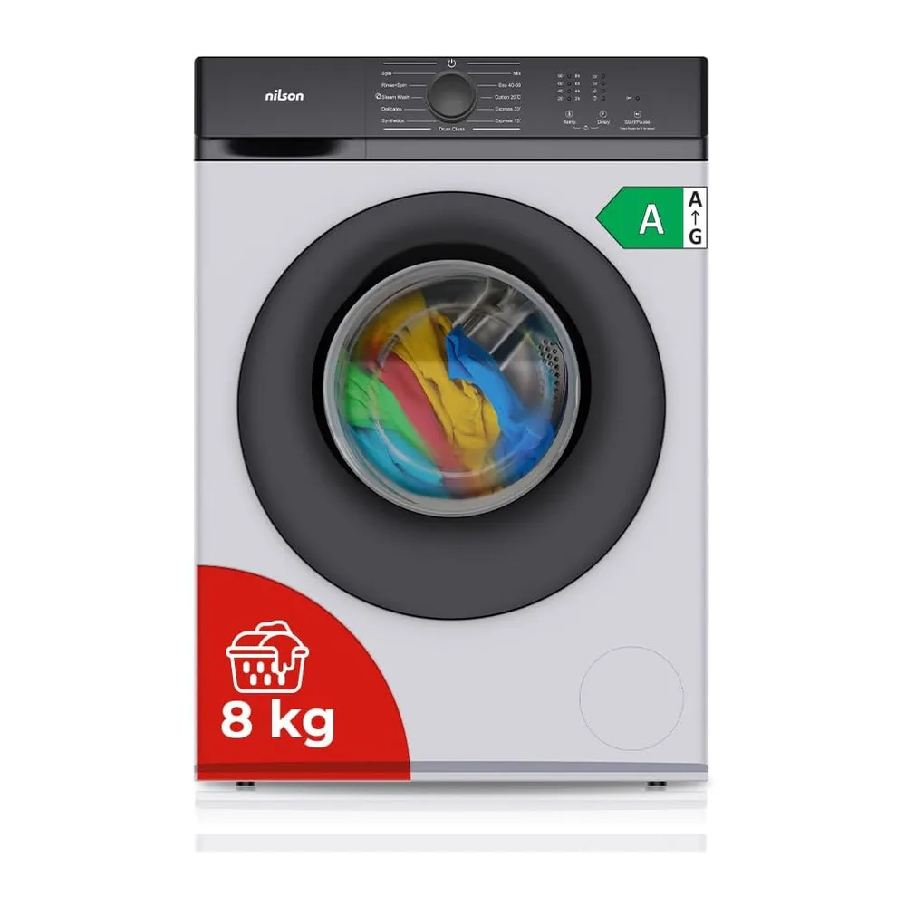 Nilson Lavadora 8Kg Carga Frontal Blanco NL8200AI. 1600W