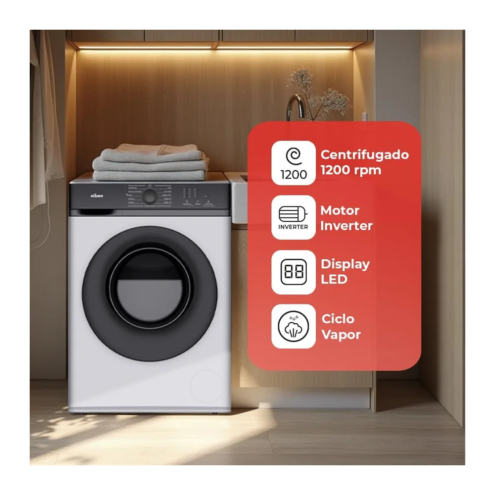 Nilson Lavadora 6Kg Carga Frontal Blanco NL6200AI. 1600W — 4