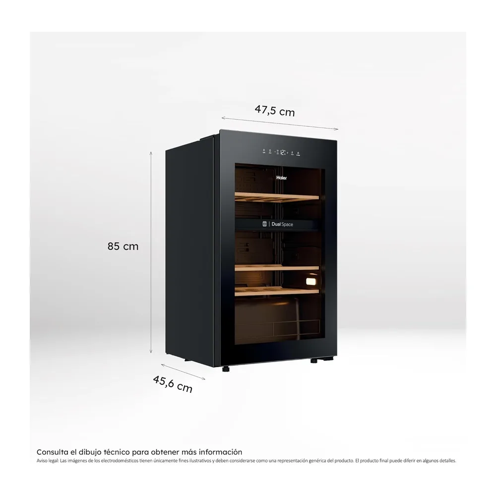 Haier Wine Bank 50 Series 5 HWS32GDG Vinoteca de 32 Botellas — 3