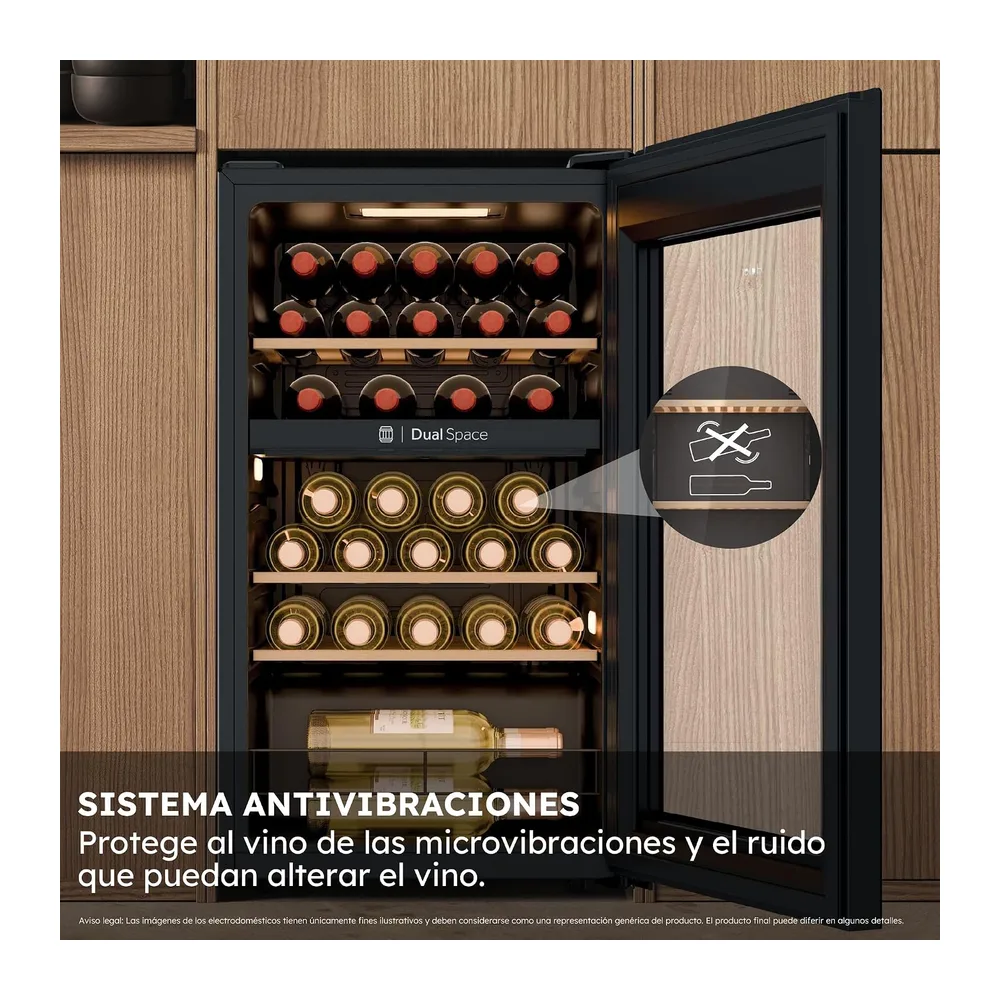 Haier Wine Bank 50 Series 5 HWS32GDG Vinoteca de 32 Botellas — 6