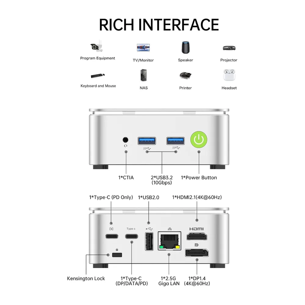 GMKtec Mini PC Ryzen 5 3500U (Mejor Que N150) — 4