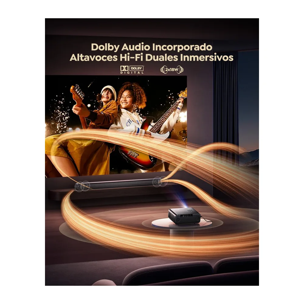 Proyector 4K【1400 ANSI/Netflix Incluido/Dolby】 Smart Proyector 4K Portátil Auto Focus/Keystone WiFi Bluetooth — 3