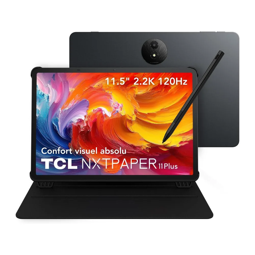 TCL NXTPAPER 11 Plus Tablet Android | Incluye Funda Flip + T-Pen | Pantalla 11,5" 2,2K 120Hz NXTPAPER 4.0 |