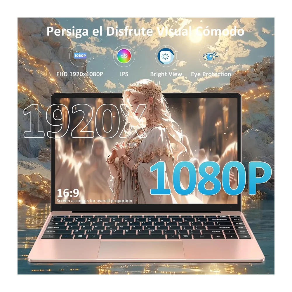 2026 Ordenador Portátil 14",6GB+256GB SSD Celeron N4020(hasta 2.8Ghz) Win 11 PC 1080P FHD WiFi 5G BT 4.2 — 2