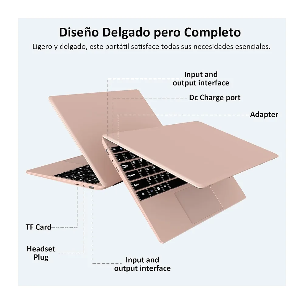 2026 Ordenador Portátil 14",6GB+256GB SSD Celeron N4020(hasta 2.8Ghz) Win 11 PC 1080P FHD WiFi 5G BT 4.2 — 5