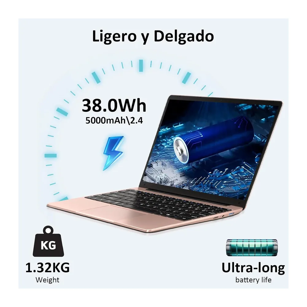 2026 Ordenador Portátil 14",6GB+256GB SSD Celeron N4020(hasta 2.8Ghz) Win 11 PC 1080P FHD WiFi 5G BT 4.2 — 6