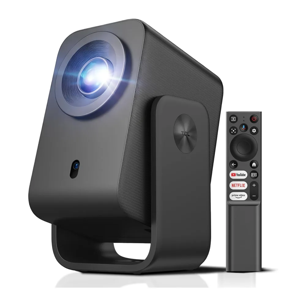 TCL C1 Proyector Portatil 4K Compatible, [GoogleTV/Netflix/APV Intégrées] Mini Proyector Full HD, Auto Focus