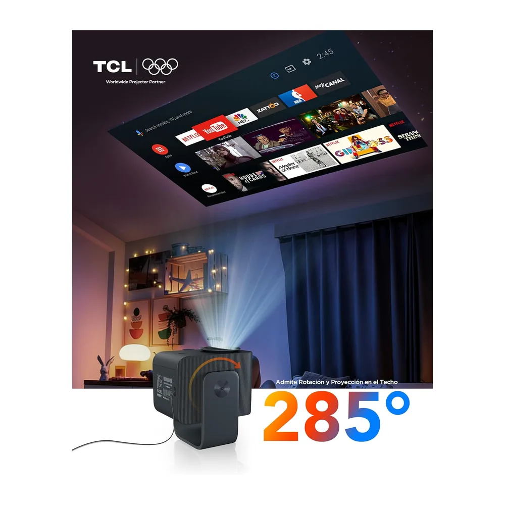 TCL C1 Proyector Portatil 4K Compatible, [GoogleTV/Netflix/APV Intégrées] Mini Proyector Full HD, Auto Focus — 5