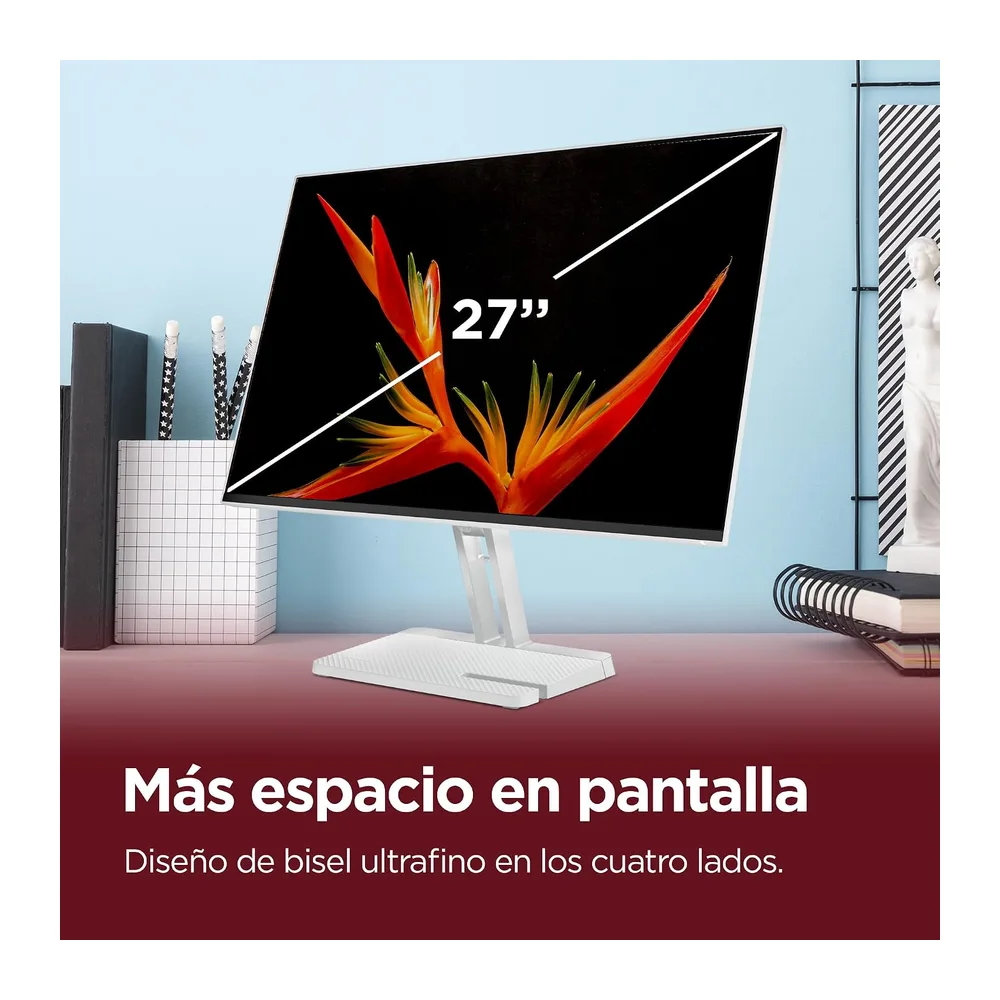 Lenovo L27-4C- Monitor FHD 27" (IPS, Tasa de Refresco 144Hz, Tiempo de Respuesta 1ms, AMD FreeSync, HDMI 1.4, — 5
