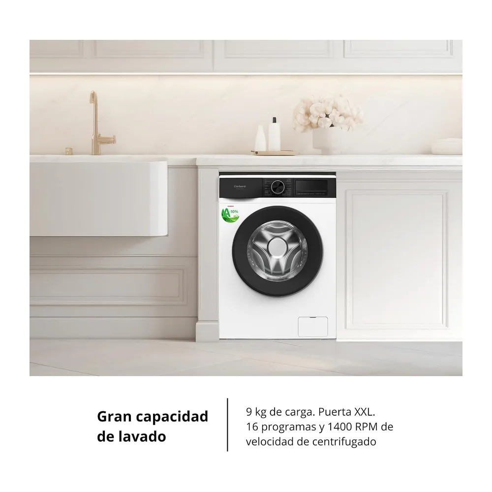 Corberó - Lavadora Carga Frontal | CLT80514VIN | 8 Kg | 1400 RPM | Inverter | 16 Programas | Vapor | — 3