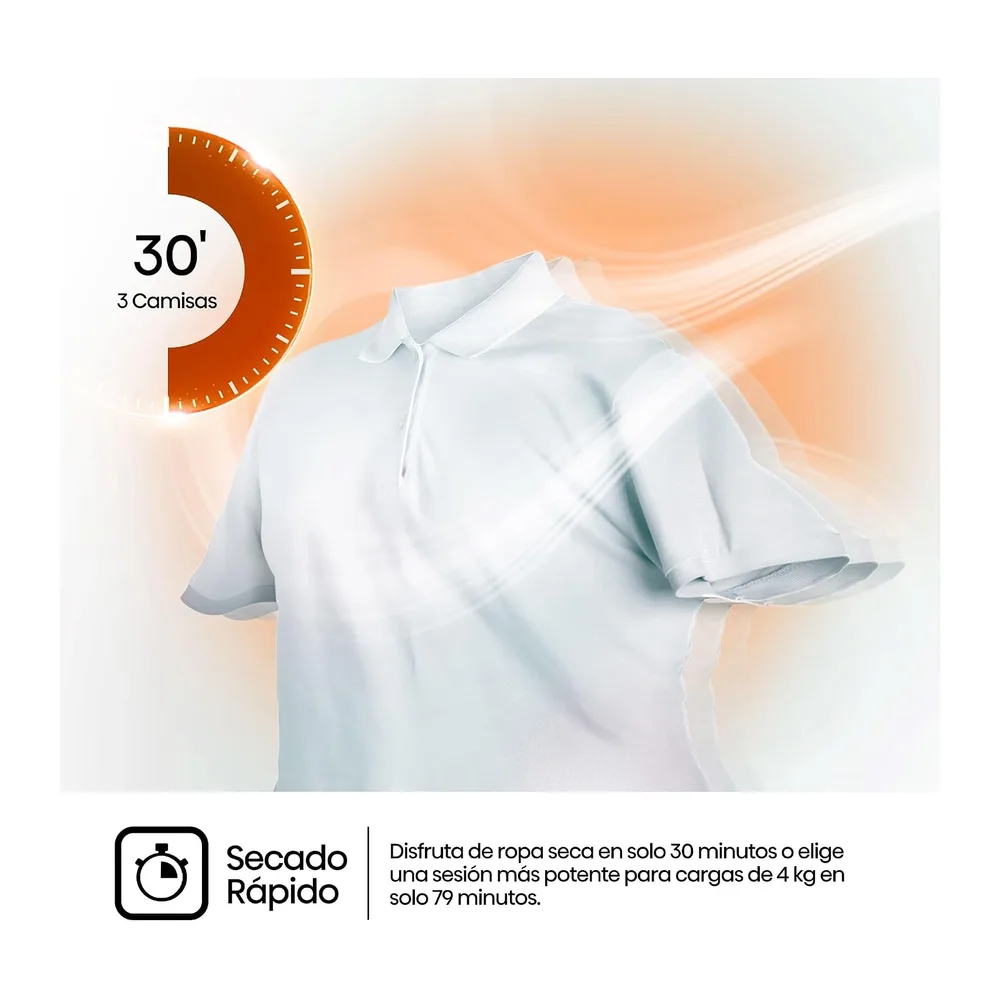 Hisense DHQE900UWDC - Secadora bomba de calor, capacidad 9 Kg, Clase D, secado rápido 30', finalización — 6