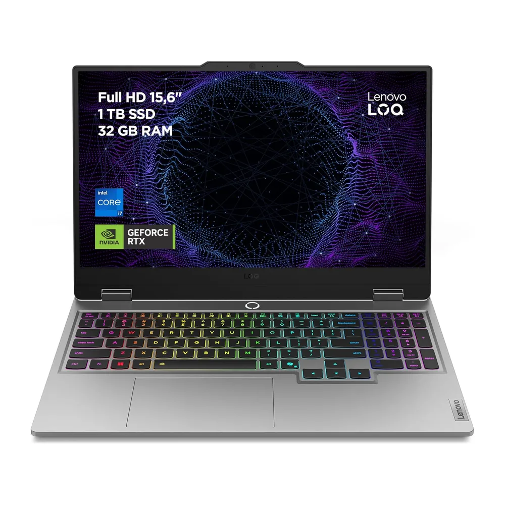 Lenovo LOQ Gen 10 - Portátil Gaming IA 15.6" FHD (Intel Core i7-13650HX, NVIDIA GeForce RTX 5060, 32 GB RAM,