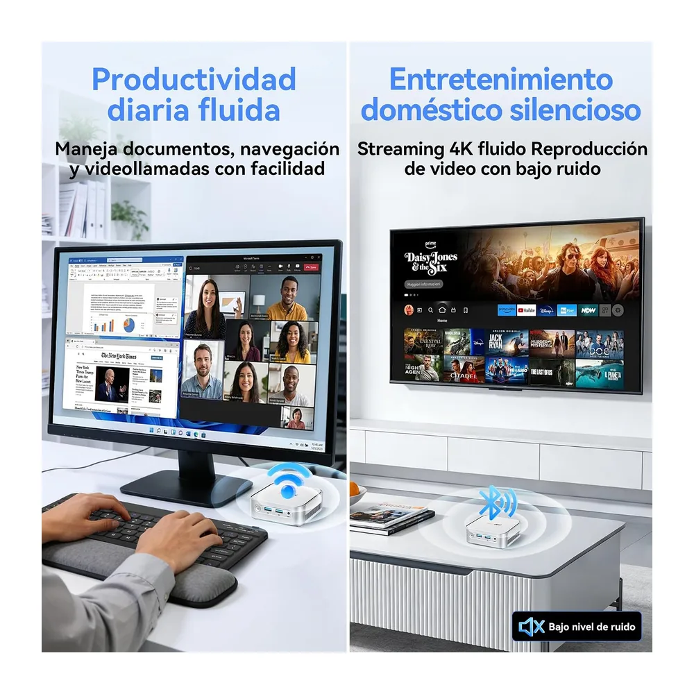 【Set Completo】Blackview MP50 Mini PC AMD Ryzen 5 (16GB RAM 512GB SSD) con Teclado y Ratón — 6