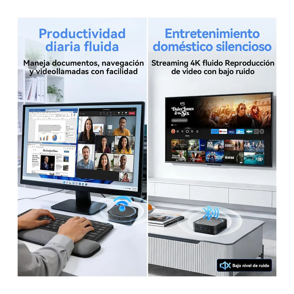 【Set Completo】Blackview MP50 Mini PC AMD Ryzen 5 (16GB RAM 512GB SSD) con Teclado y Ratón — 4