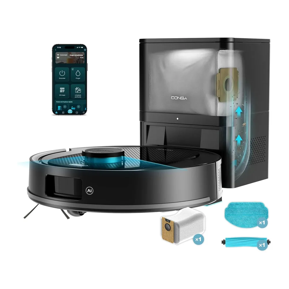 Cecotec Robot Aspirador y Friegasuelos con IA Conga Y80 X-Treme