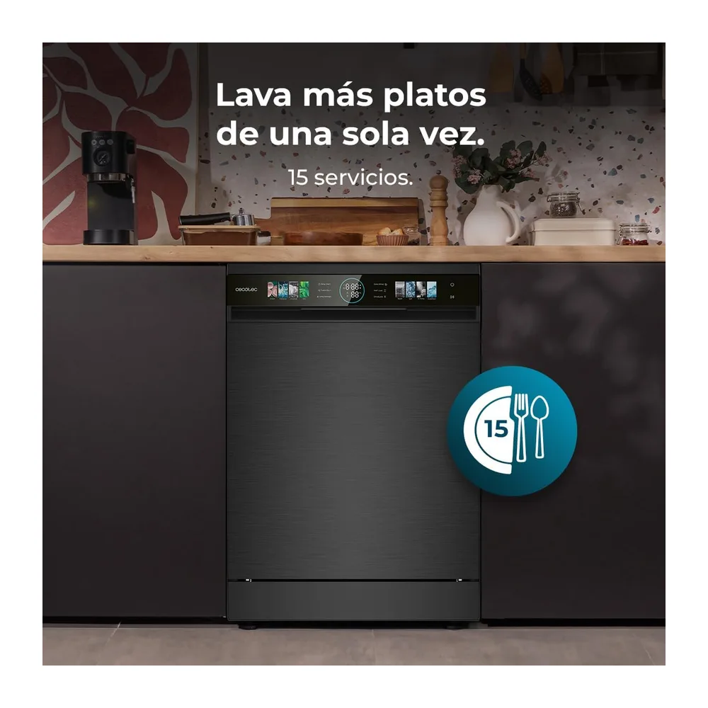 Cecotec Lavavajillas Compacto de 60 cm Bolero Aguazero 6320 Dark D — 3