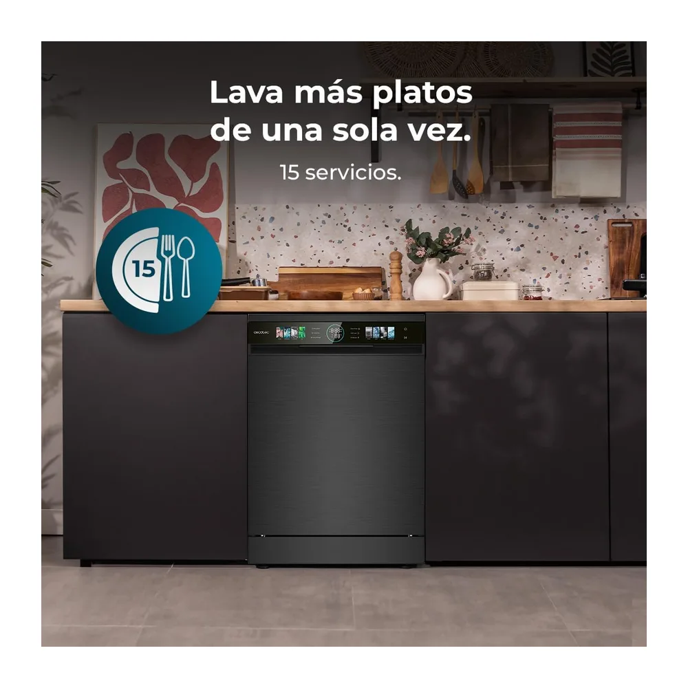 Cecotec Lavavajillas Compacto de 60cm Bolero Aguazero 6620 Dark C — 3