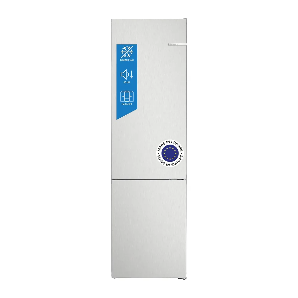 Bosch, Frigorífico Combi, Serie 4, 60 cm, Total NoFrost, Inox, KGN39VIDB [Clase de eficiencia energética D]
