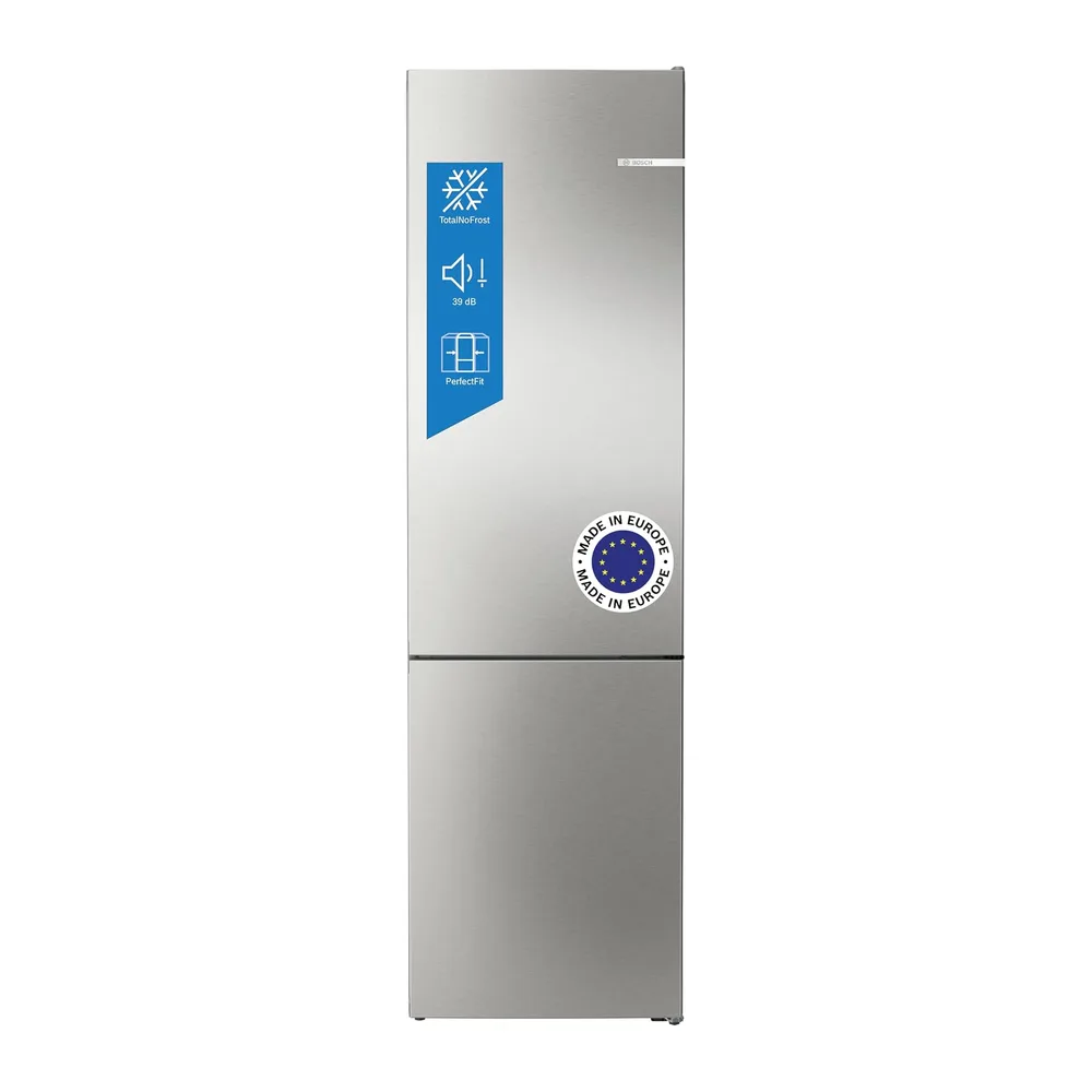 Bosch, Frigorífico Combi, Serie 4, 60 cm, Total NoFrost, Inox, KGN39VIEB [Clase de eficiencia energética E]