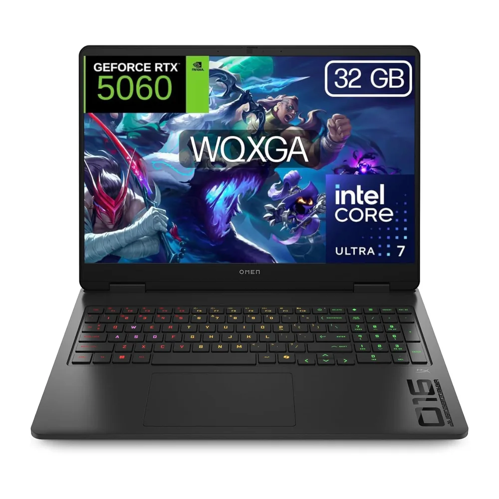 HP OMEN 16-am0061ns, Ordenador portátil Gaming 16" 2.5K WQXGA (Intel Core Ultra 7 255H, 32GB RAM, 1TB SSD,