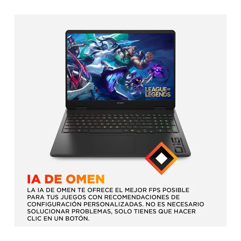 HP OMEN 16-am0061ns, Ordenador portátil Gaming 16" 2.5K WQXGA (Intel Core Ultra 7 255H, 32GB RAM, 1TB SSD, — 6