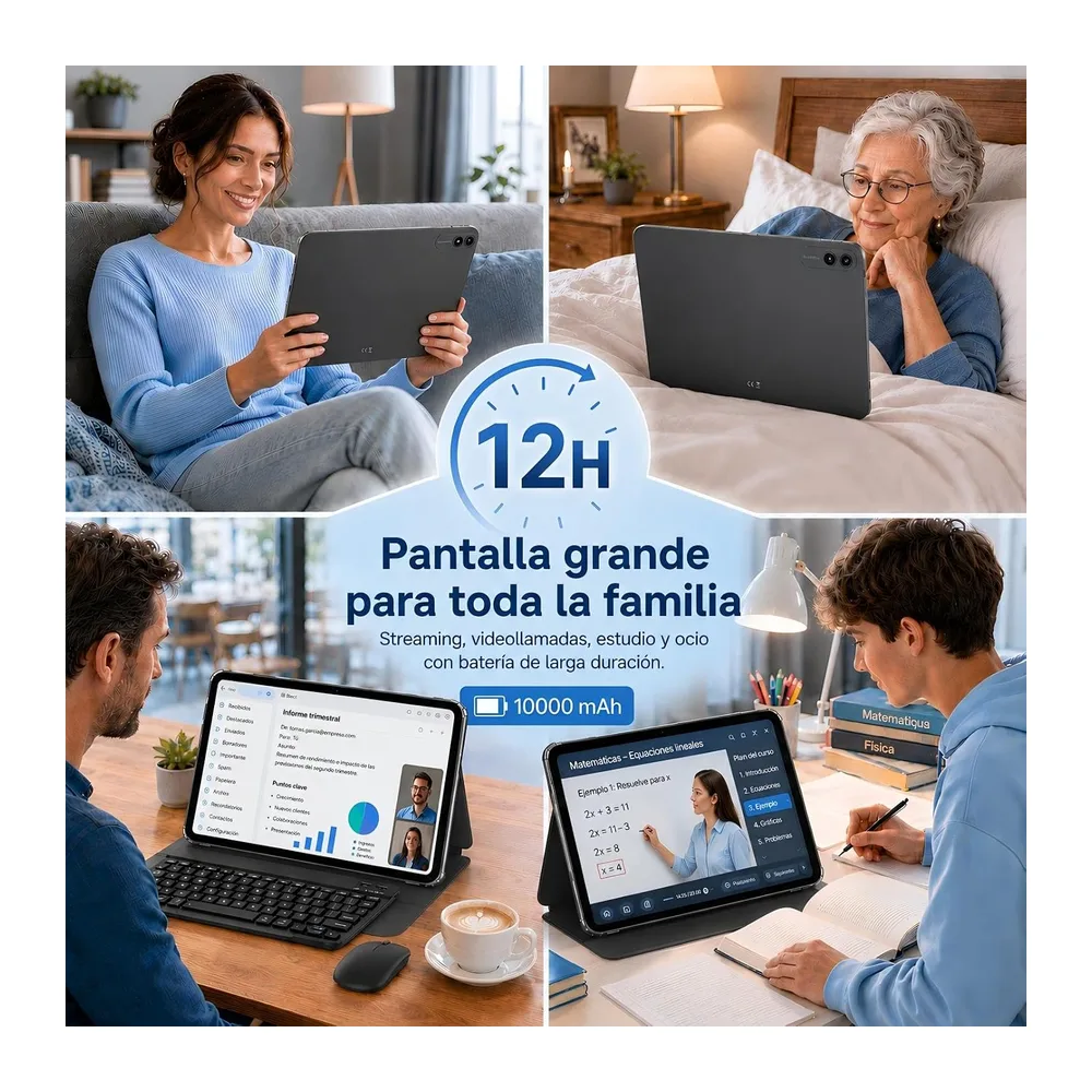 TABWEE 2026 Tableta Mejorada de 13,4 Pulgadas con Android 16 y Teclado [Clase de eficiencia energética A] — 6