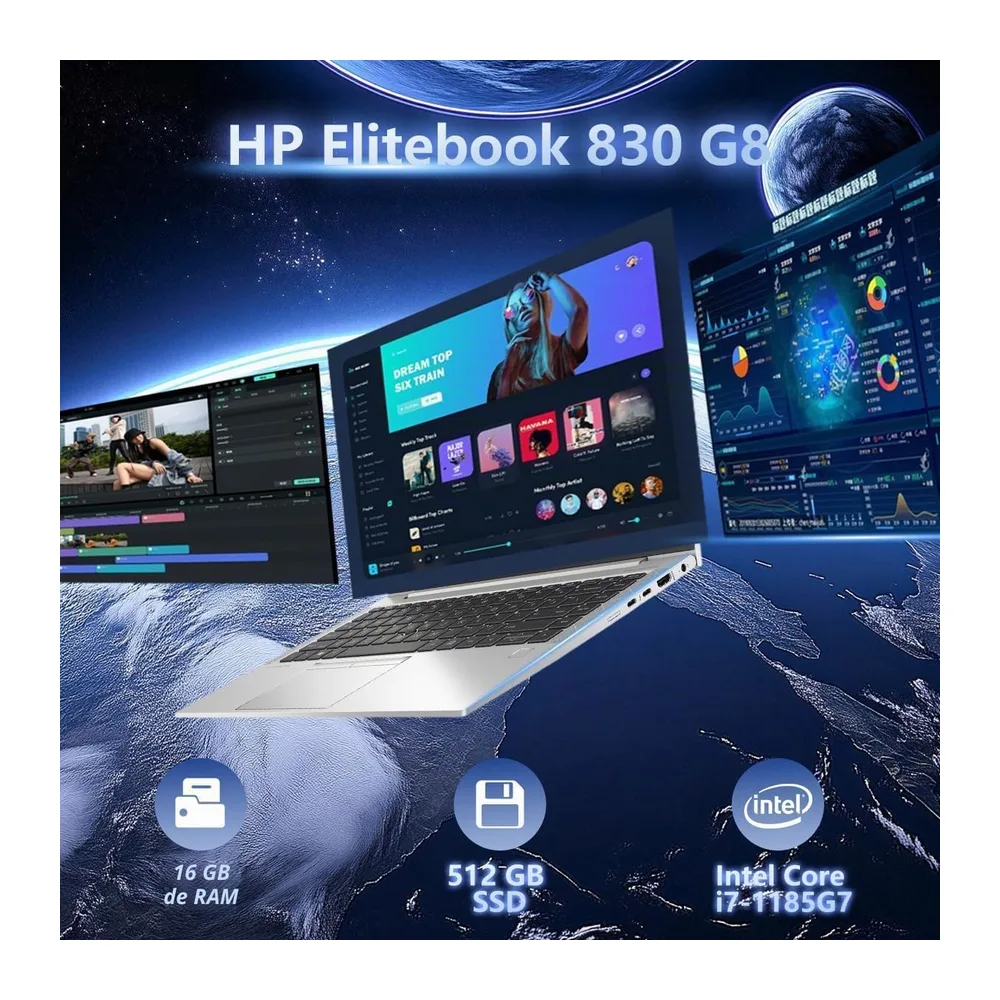 HP Elitebook 830 G8 - Ordenador portátil con pantalla táctil de 13,3 pulgadas FHD (1920 x 1080), Intel Core — 5