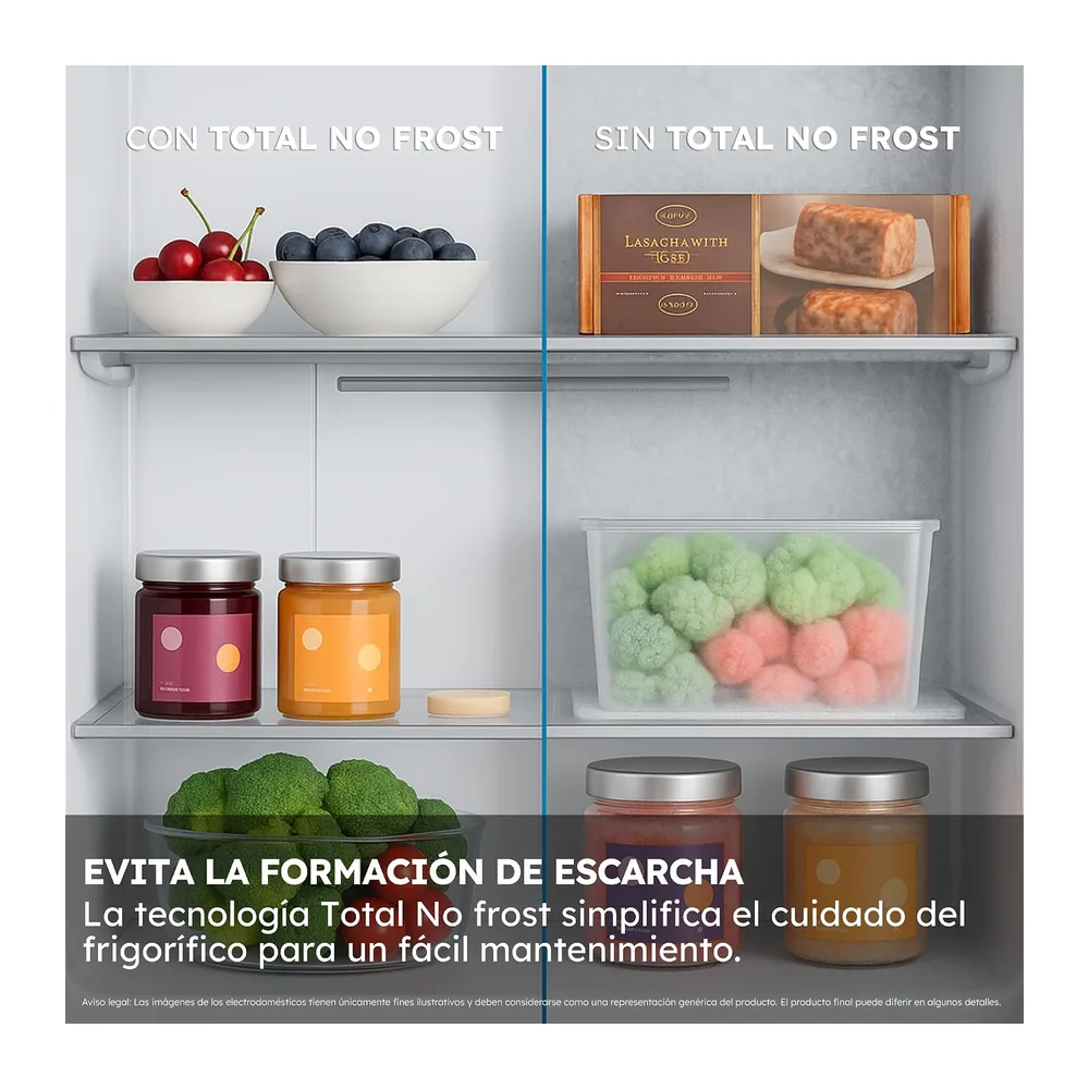 Haier 3D 55 Series 3 HTR3518ENMX - Frigorífico Combi, Cajones Direct Access, Circular AirFlow, 303L, My — 6