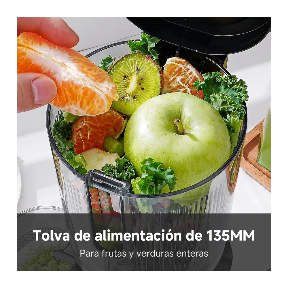 AMZCHEF Extractor de Zumos Prensado en Frío con Boca Ancha de 135 mm — 2