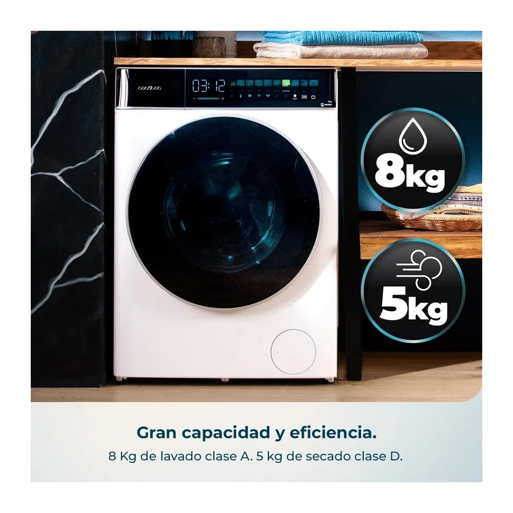 Cecotec Lavadora Secadora 8-5Kg Carga Frontal Bolero Wash&Dry 85900 Inverter A — 4